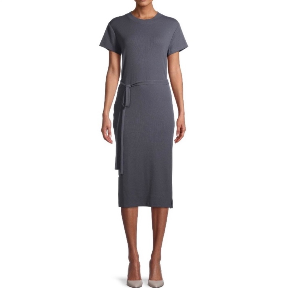 Time and Tru Women’s Knit Midi Dress with Belt